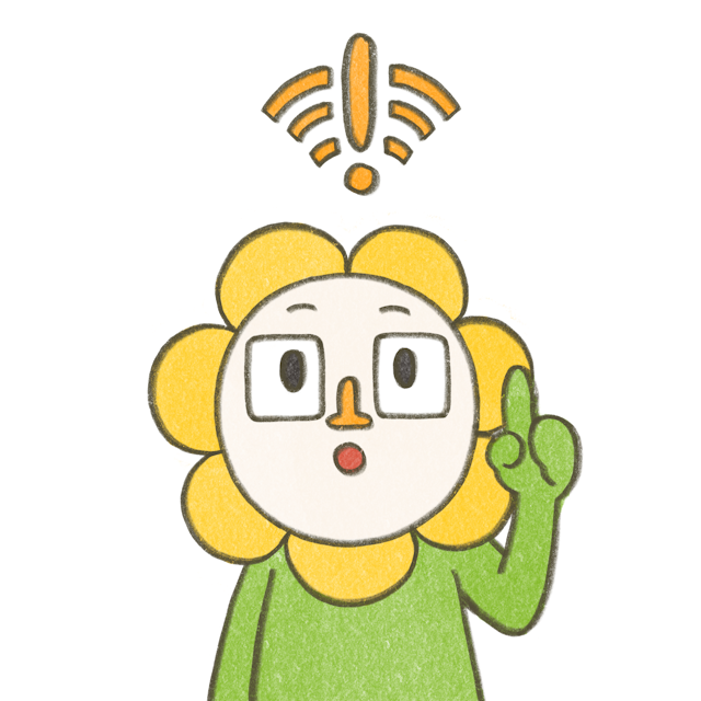 Our mascot Ubee pointing to an icon representing disconnected internet